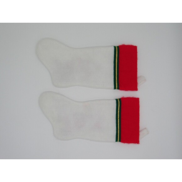 Retro 1970s Set of 2 Vintage Felt Christmas Stockings Santa Holiday Morehead - Picture 5 of 12